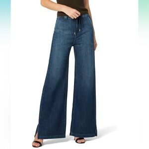 Hudson Wide Leg Drawstring Trouser Jeans High Rise Dark Wash Blue Size 28